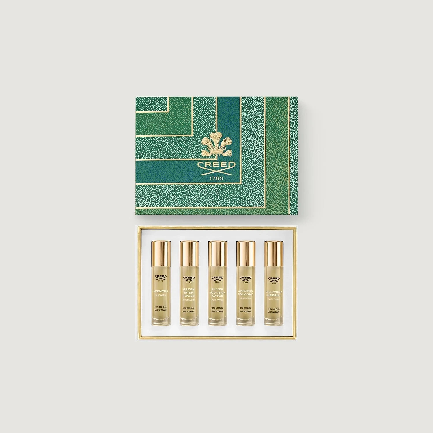 Creed Men’s 5-Piece 10ml Fragrance Gift Set Green Gift Box Aventus GIT SMW