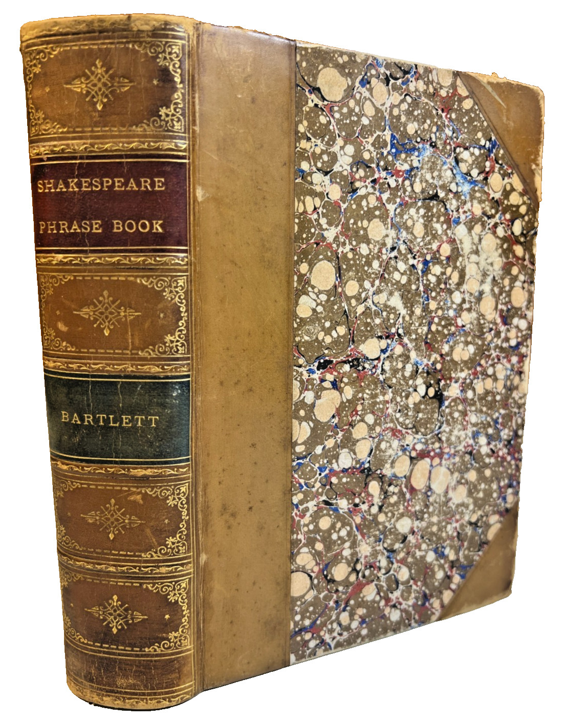 Antique 1881 Shakespeare Phrase Book John Bartlett Leather Boston Little Brown