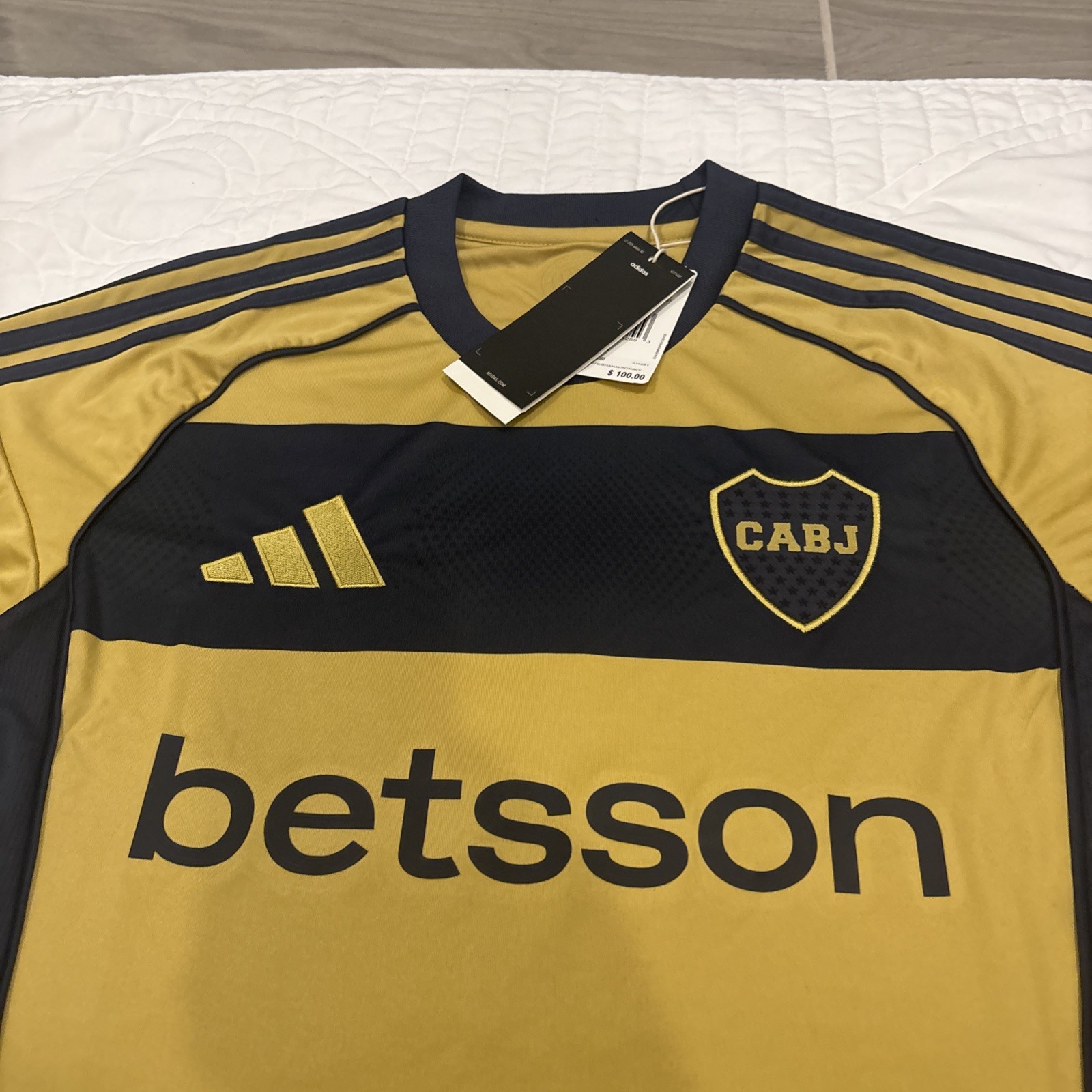 Adidas 2025-26 Medium Boca Juniors Stadium Away Soccer Jersey NWT $100