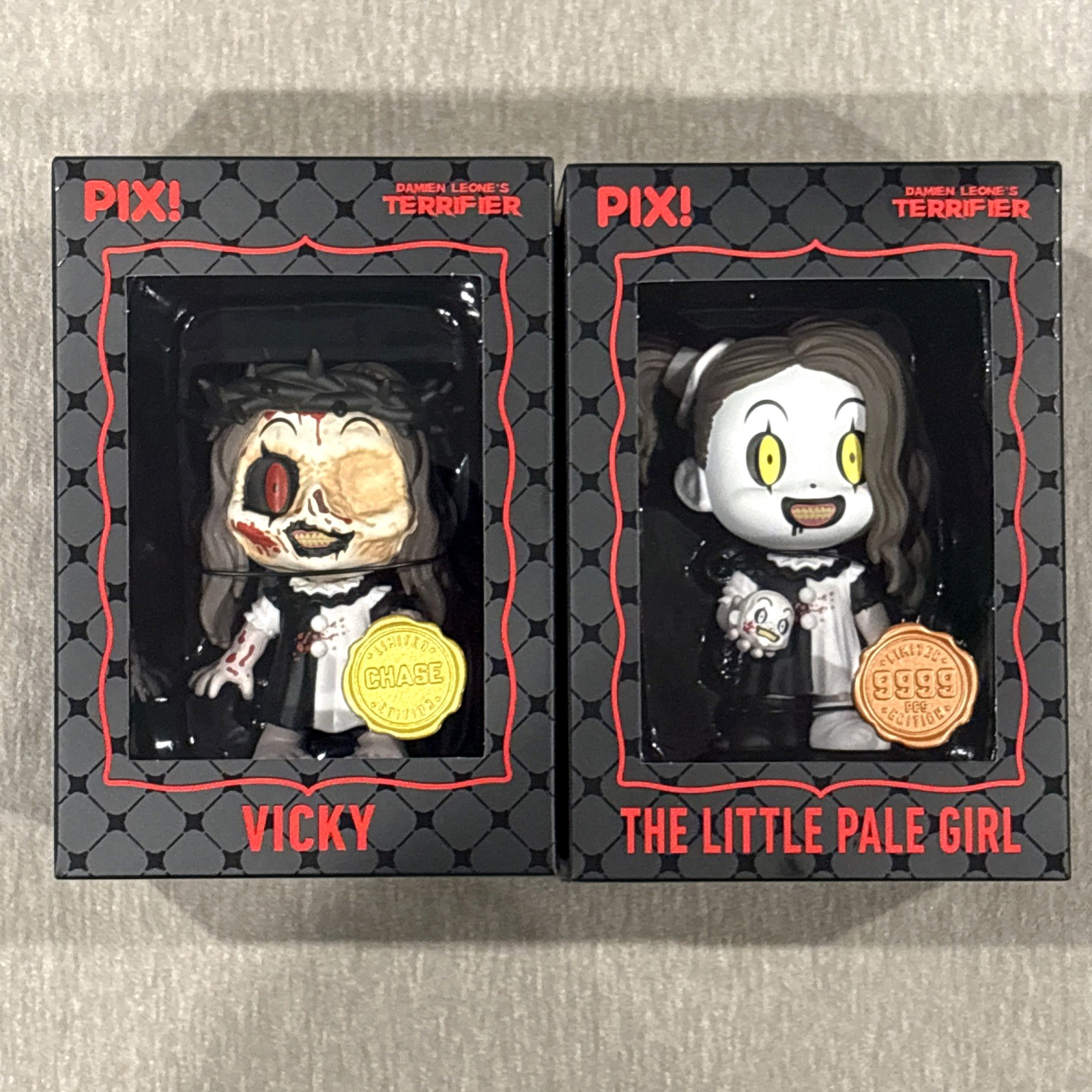 Thrilljoy Pix Teririfier Little.Pale Girl and Vicky Chase Figure Set Box Wear