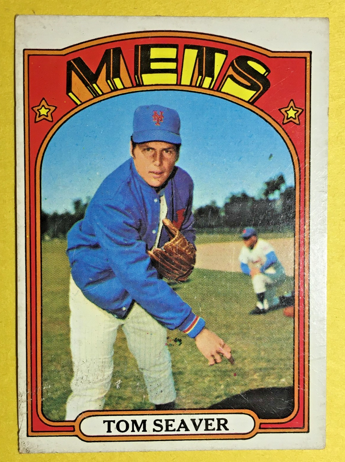 1972 Topps Baseball Tom Seaver Card # 445 New York Mets Hall Of Fame Pitcher