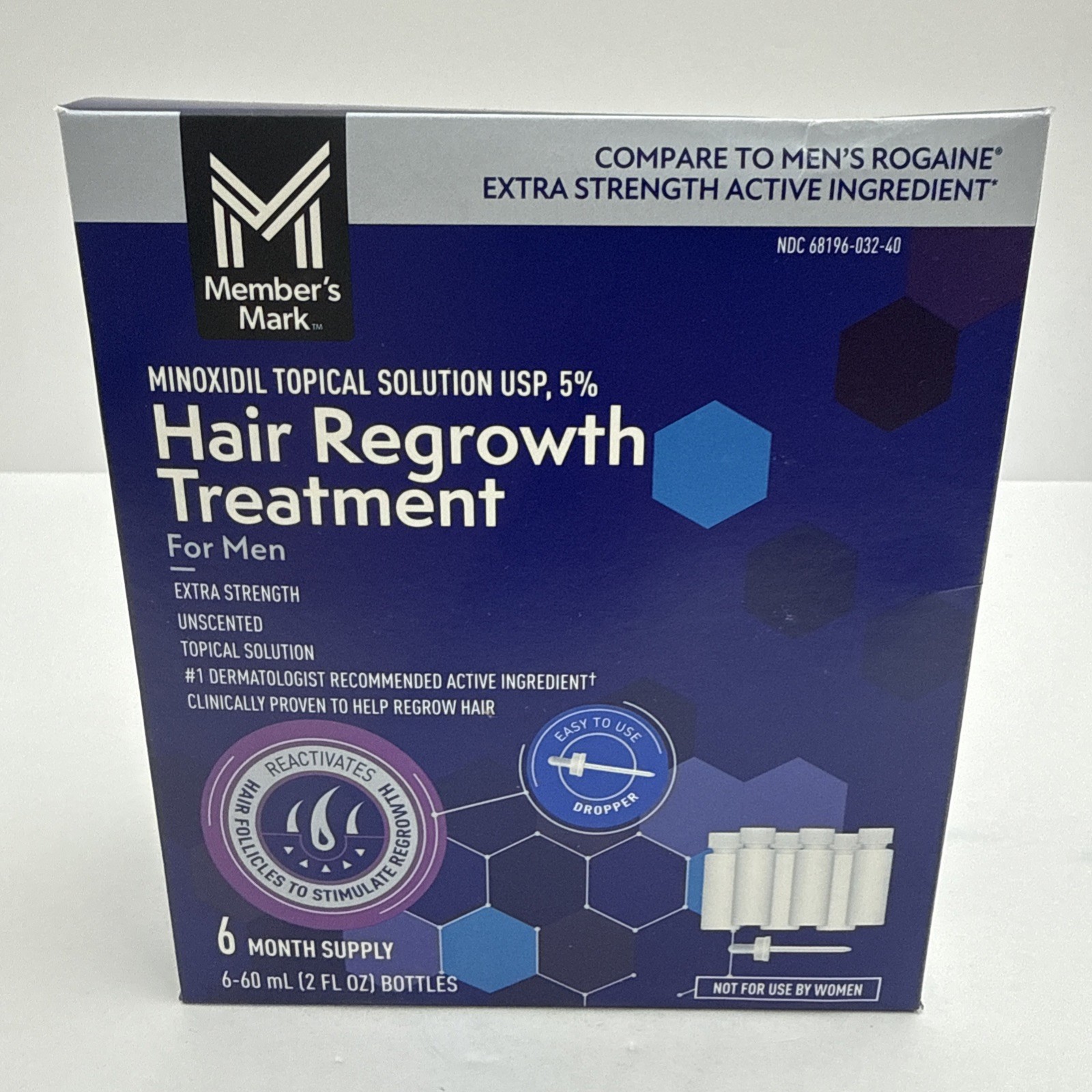 Member\'s Mark Men\'s Minoxidil 5% Hair Regrowth Treatment 6 Ct 2 Oz Each 01/28 Member\'s Mark Men\'s Minoxidil 5% Hair Regrowth Treatment 6 Ct 2 Oz Each 01/28