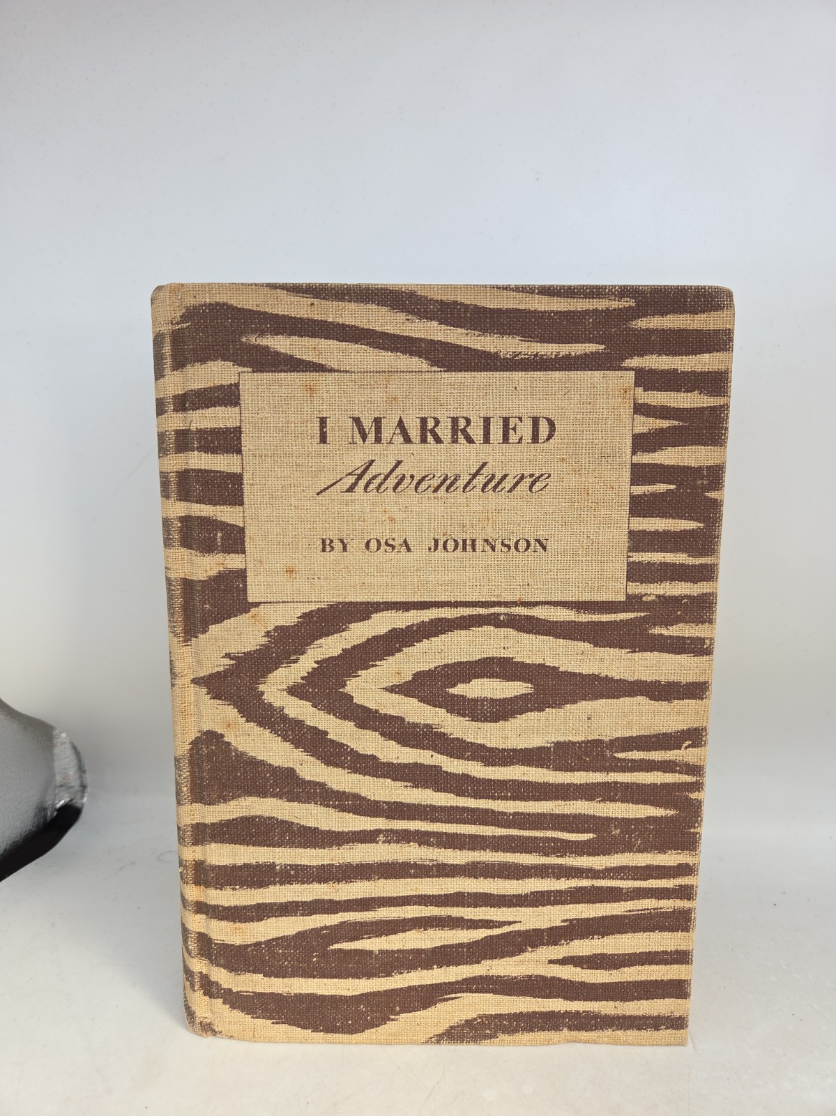 I Married Adventure Osa Johnson 1940 HC Zebra Cloth First Edition VTG Book
