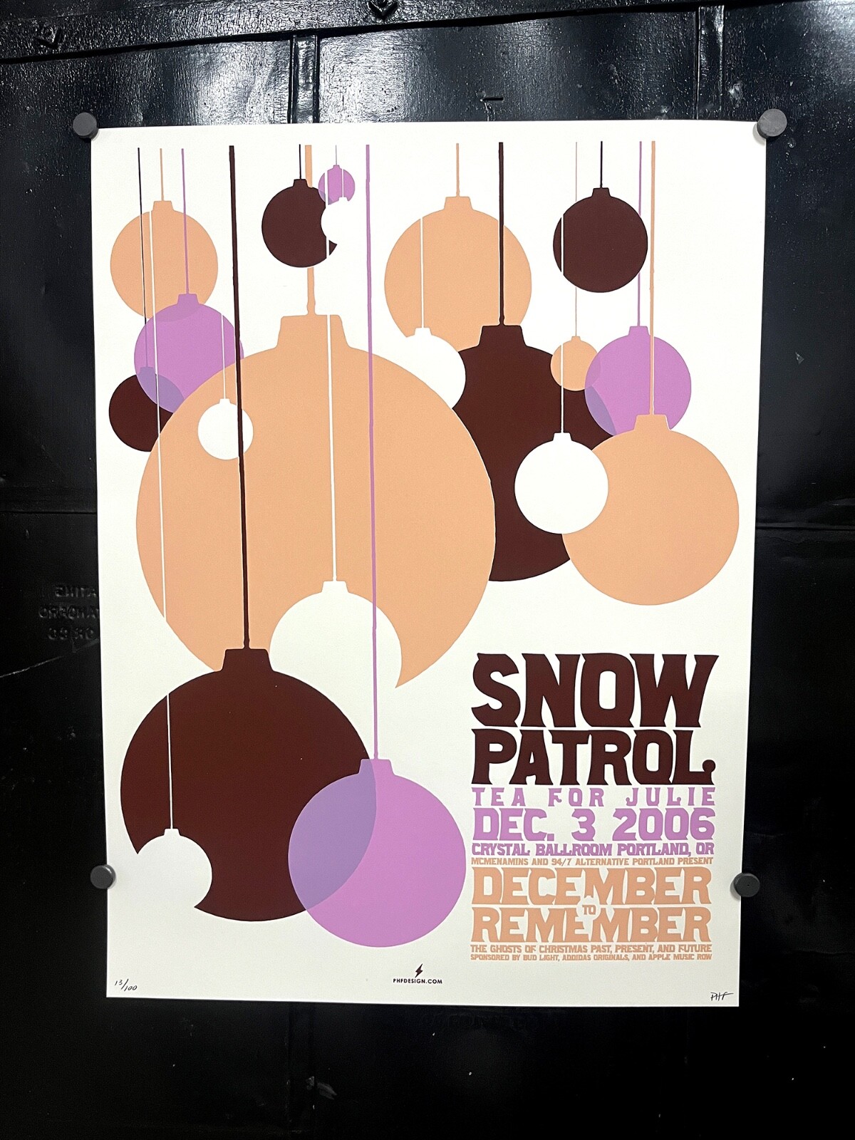 Snow Patrol December to Remember 2006 Limited Edition Gig Poster