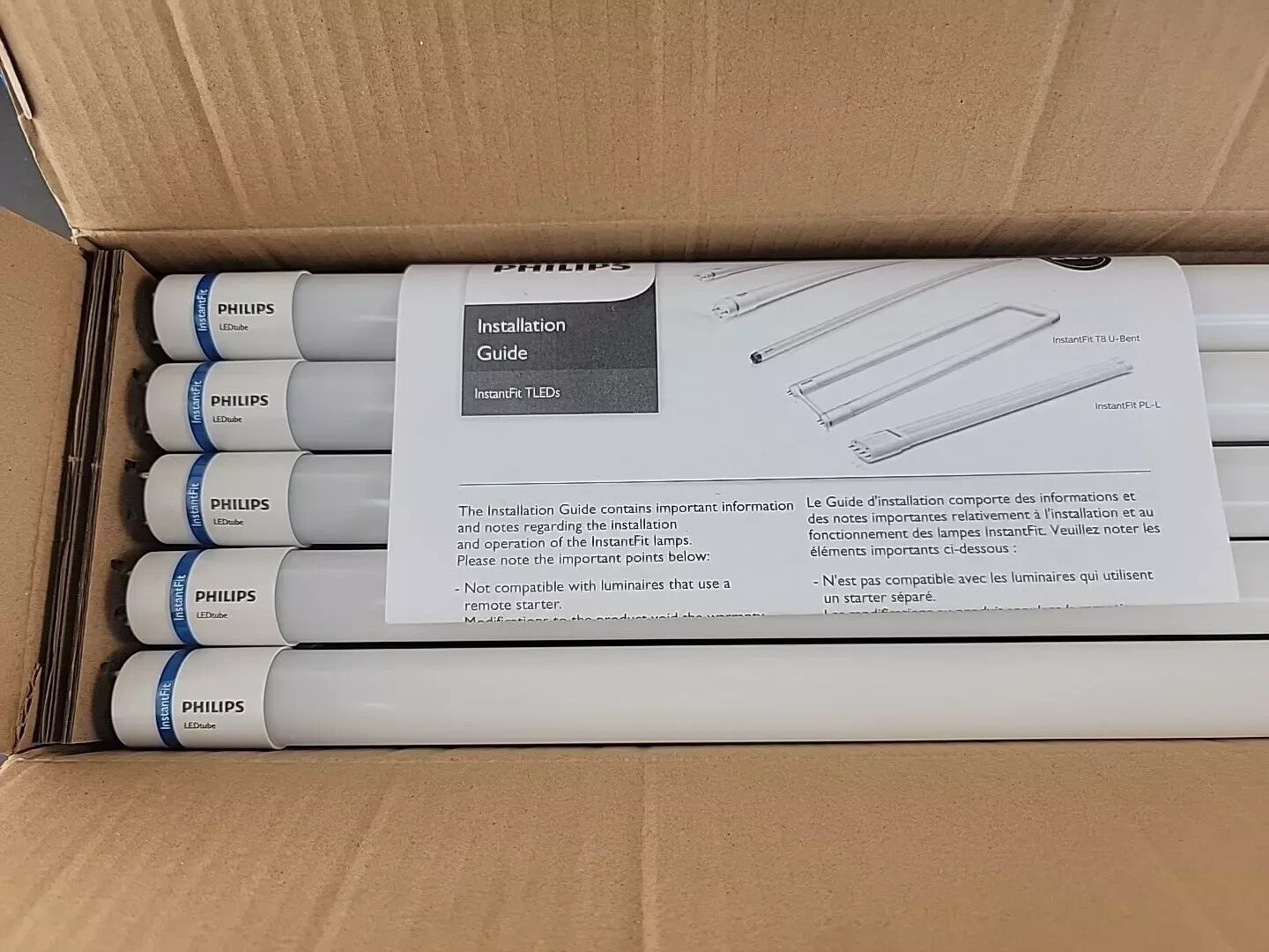 Case of 10 Philips 7W T8 Bulbs G13 | 7T8/MAS/24-835/IF10/P/DIM 10/1 | 24