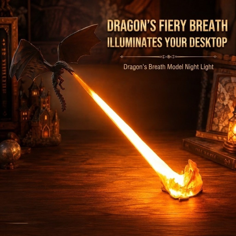 Dragon Breath Lamp Flying Dragon LED Night Light Desk Decor Gift