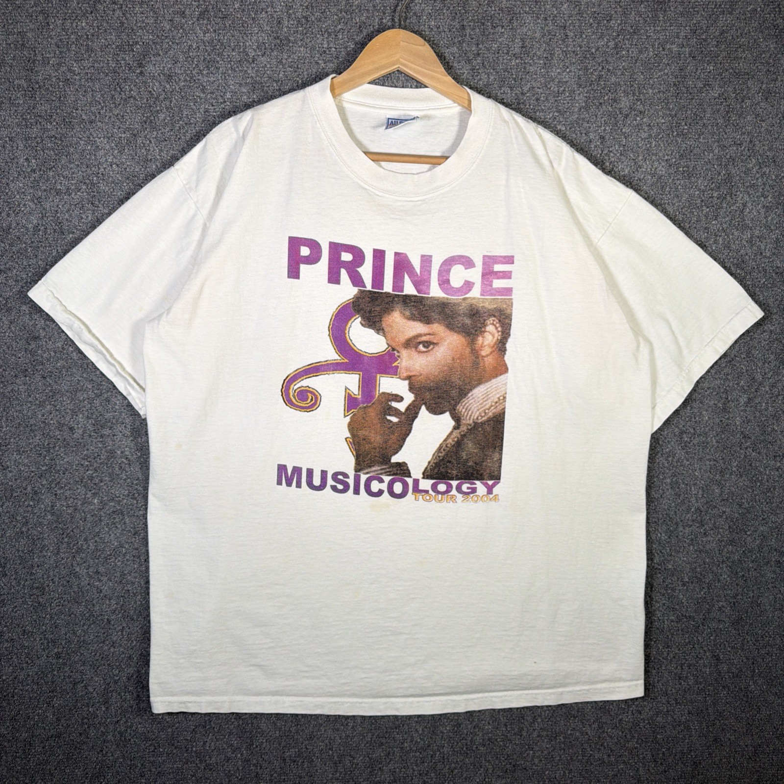 Vintage Prince Shirt XL White 2004 Y2K Musicology Tour Band Tee Music Rock Rare