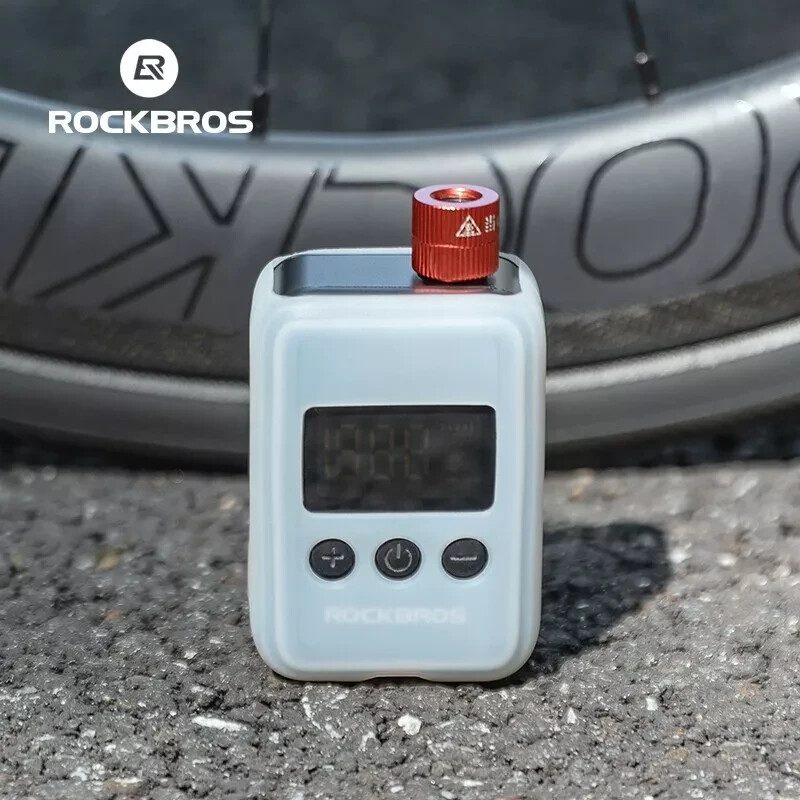 New ROCKBROS Electric 150 PSI Mini Pump Bicycle Motorcycle Portable Inflator LED New ROCKBROS Electric 150 PSI Mini Pump Bicycle Motorcycle Portable Inflator LED