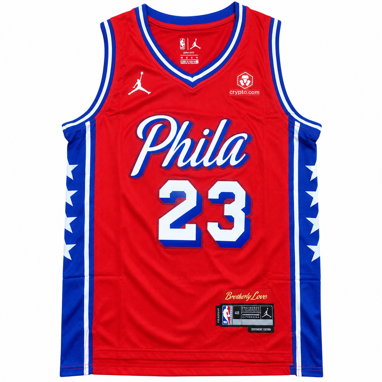 Philadelphia 76ers James #23 Red Version Basketball Jersey Men
