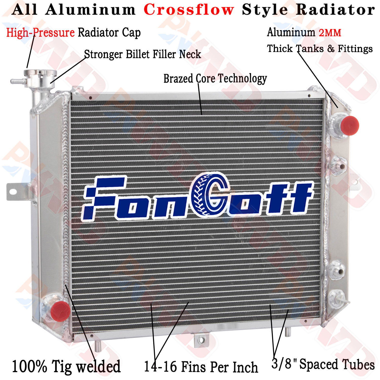 3 Row Radiator For Komatsu Allis Kalmar Forklift 3EB04A5111 3EB04A5111T 8761212