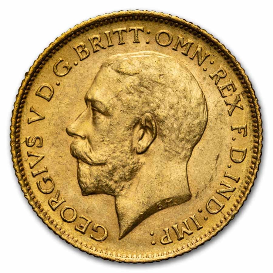 1912-S Australia Gold 1/2 Sovereign BU