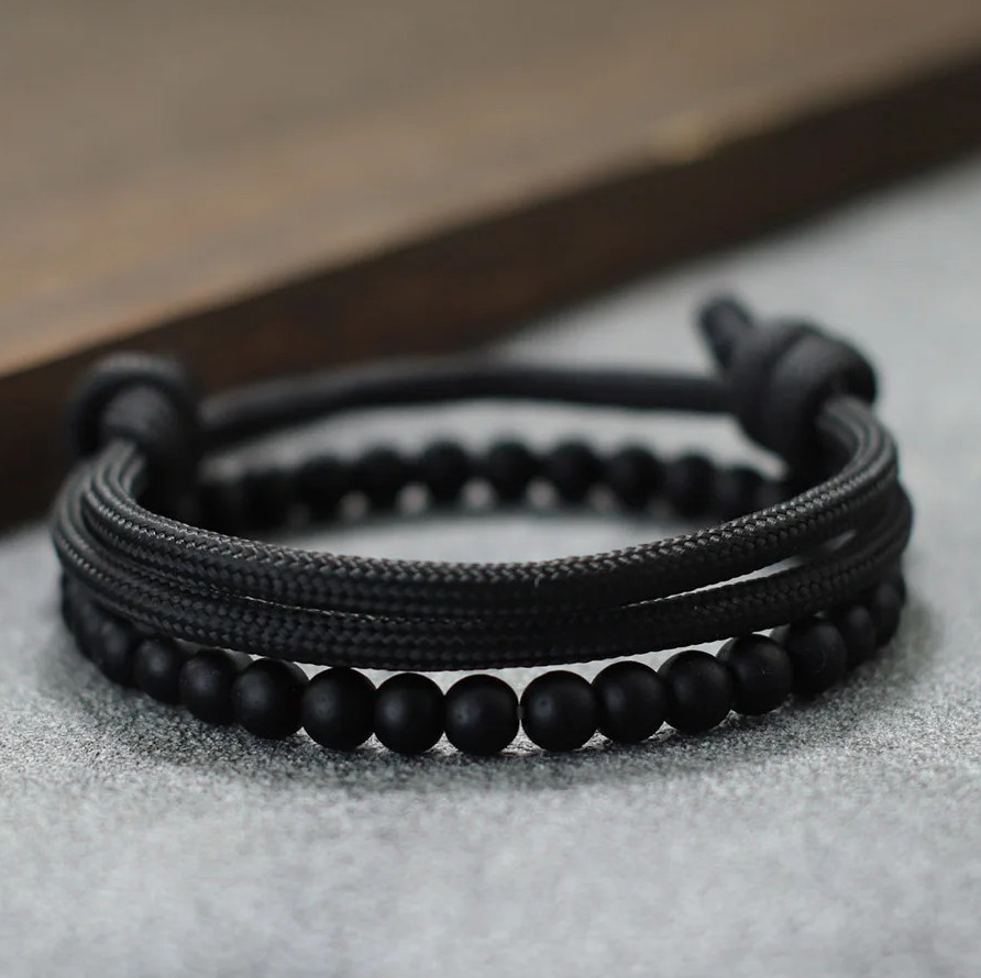 2PCS Handmade Paracord Bracelet Set for Men – Adjustable Summer Nautical Style