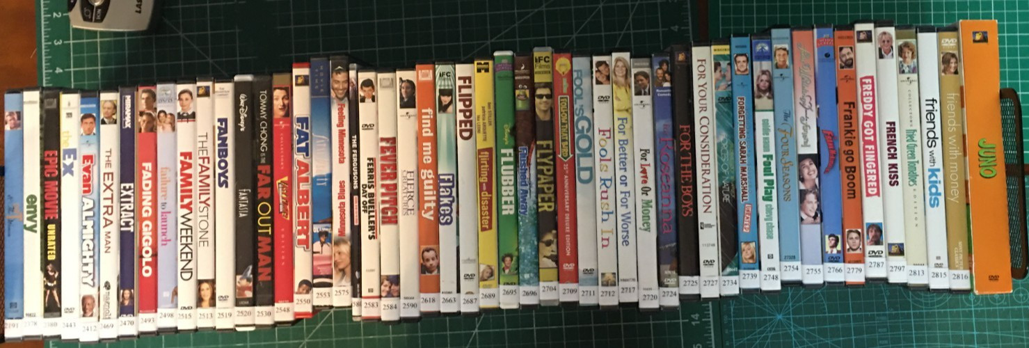 Comedy DVDs, $1 to $2, Combined shipping and Volume discount