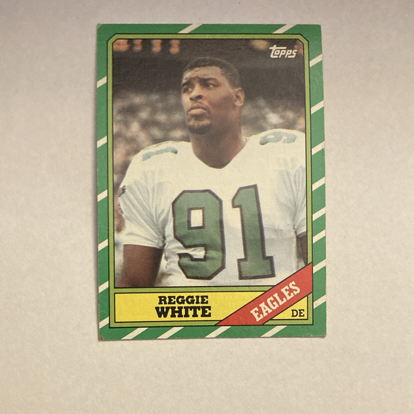 Reggie White VINTAGE Rookie Topps 1986 Philadelphia Eagles #276 Football Card Reggie White VINTAGE Rookie Topps 1986 Philadelphia Eagles #276 Football Card