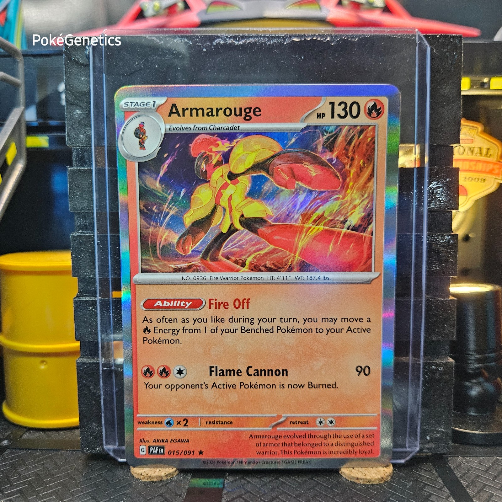 Armarouge Paldean Fates Holo Pokémon TCG 015/091 Scarlet & Violet Rare