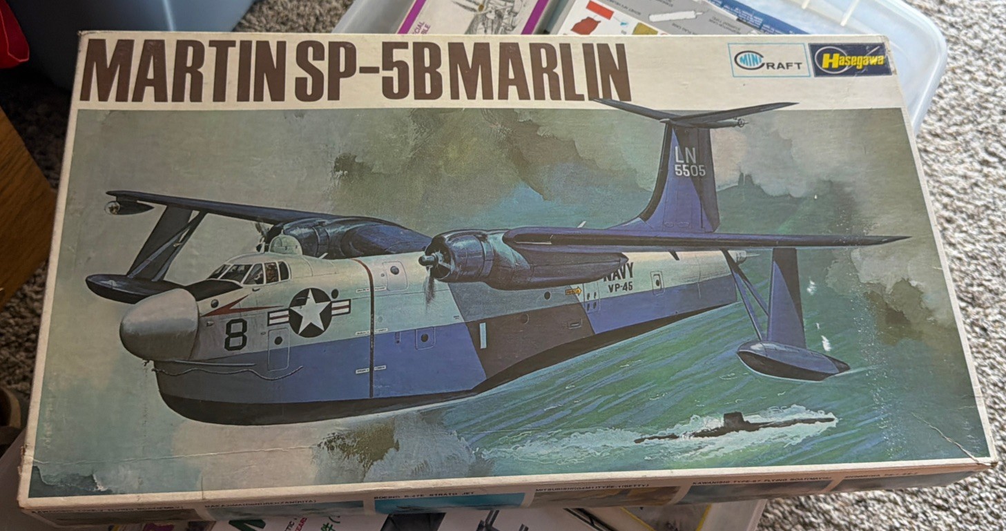 Hasegawa Mini Craft 1/72 Scale Martin SP-5B Marlin No Decals Parts Not Sealed