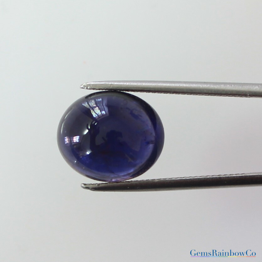 Natural Iolite Oval Cabochons 12x10mm Loose Gemstone AAA Quality, Inclusion Free