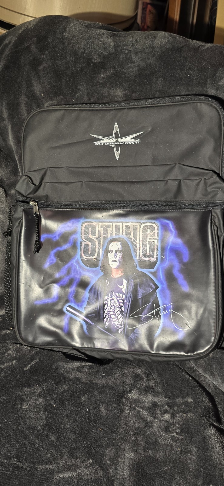 Vintage Rare WCW Complete STING Backpack + bottle Original Tags Grail 90s era Vintage Rare WCW Complete STING Backpack + bottle Original Tags Grail 90s era
