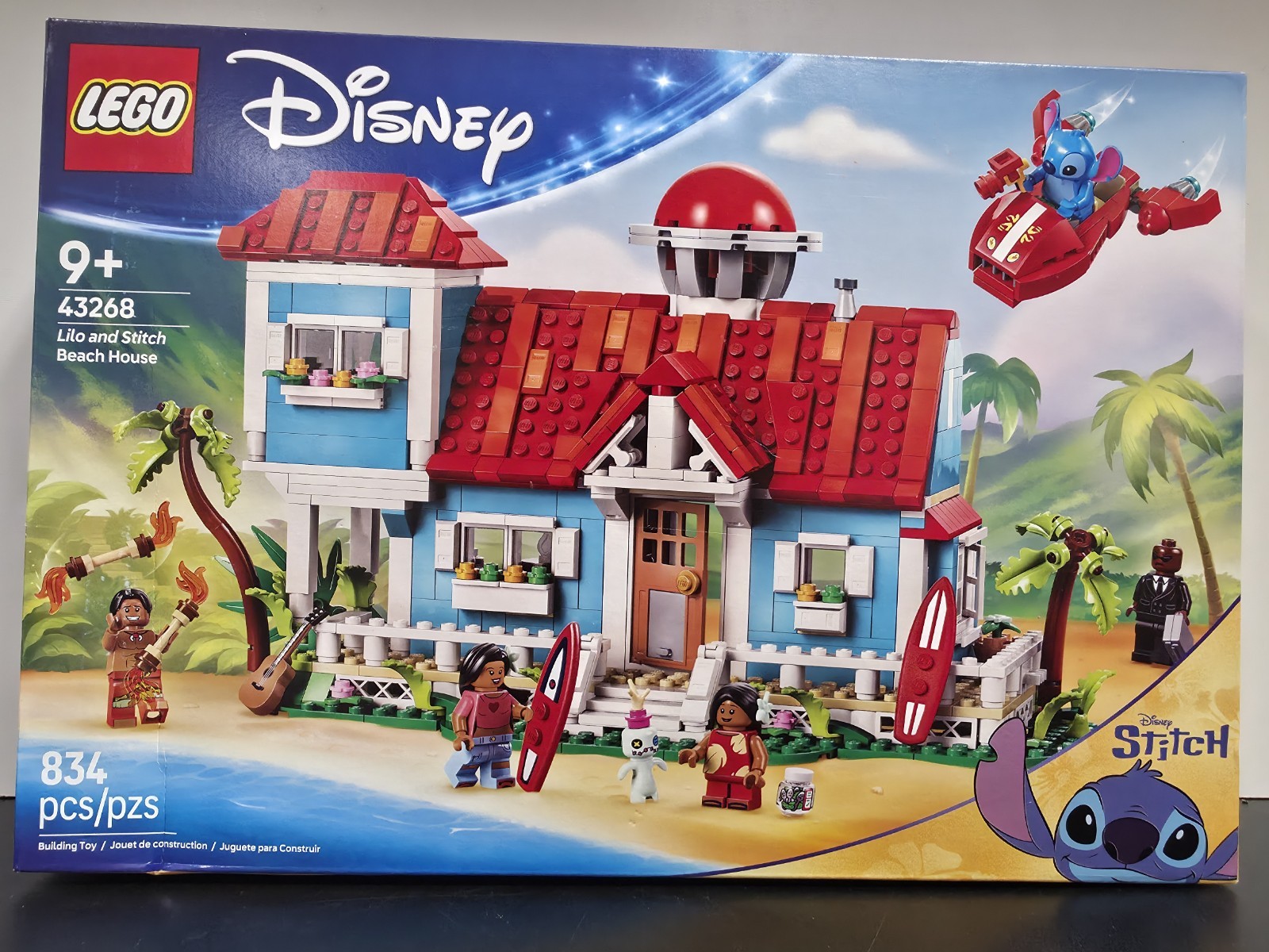 LEGO 43268 Disney Lilo and Stitch Beach House 834 pcs. NEW/SEALED/DMG PKG