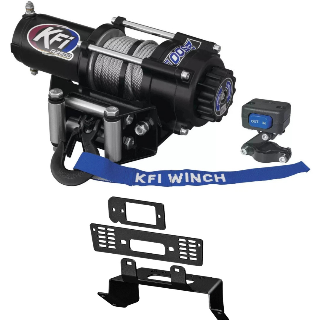 KFI UTV 2500lbs Winch & Mount 101560 Kit 2016-2025 Polaris Ranger 570