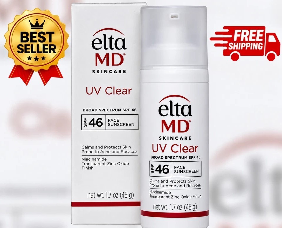 Elta MD UV Clear Broad-spectrum Facial Sunscreen SPF46 1.7oz Exp 02/2029 New Elta MD UV Clear Broad-spectrum Facial Sunscreen SPF46 1.7oz Exp 02/2029 New