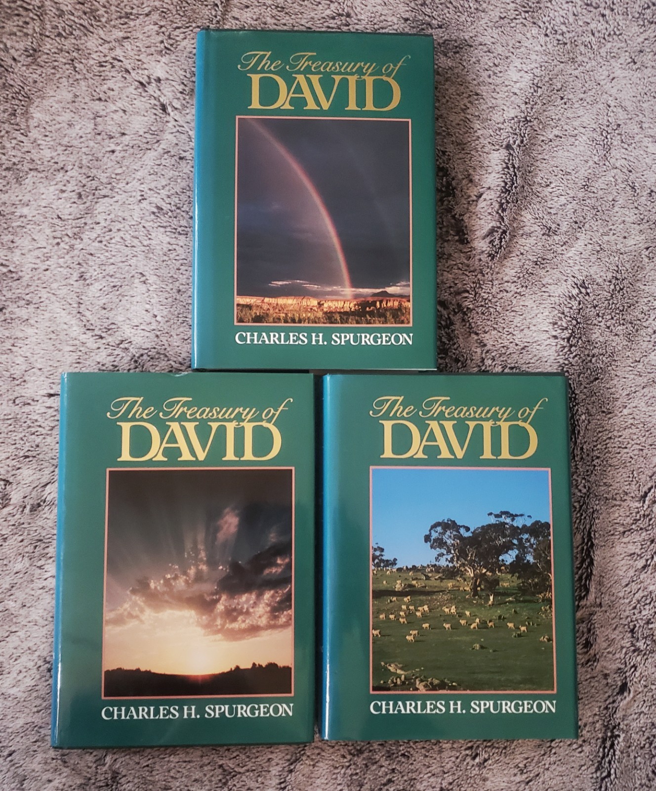 The Treasury of David Complete 3 Book Hardcover Set Charles Spurgeon Vintage
