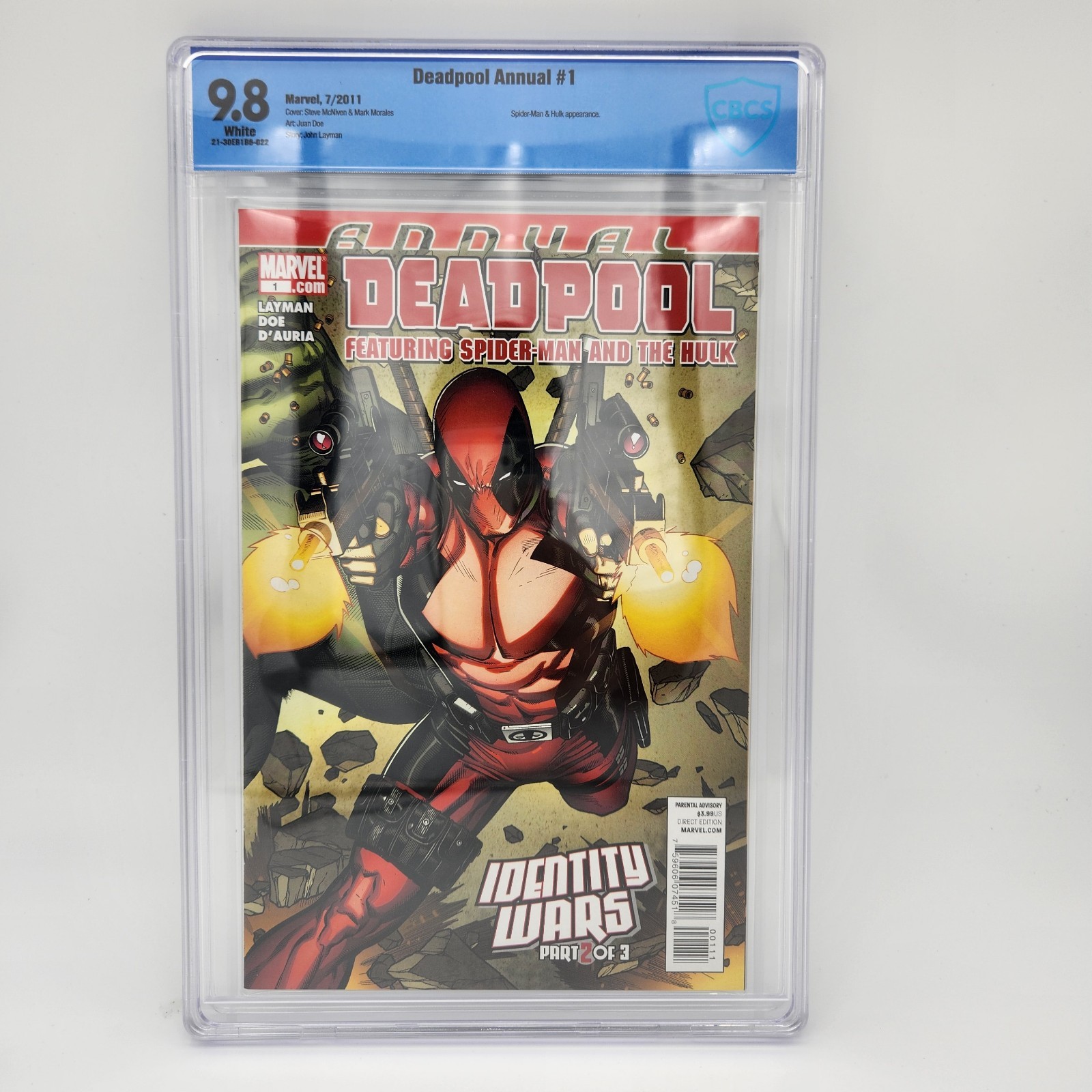 Deadpool Annual #1 CBCS 9.8 White Pages Marvel 2011 Cert 21-30EB1B6-022