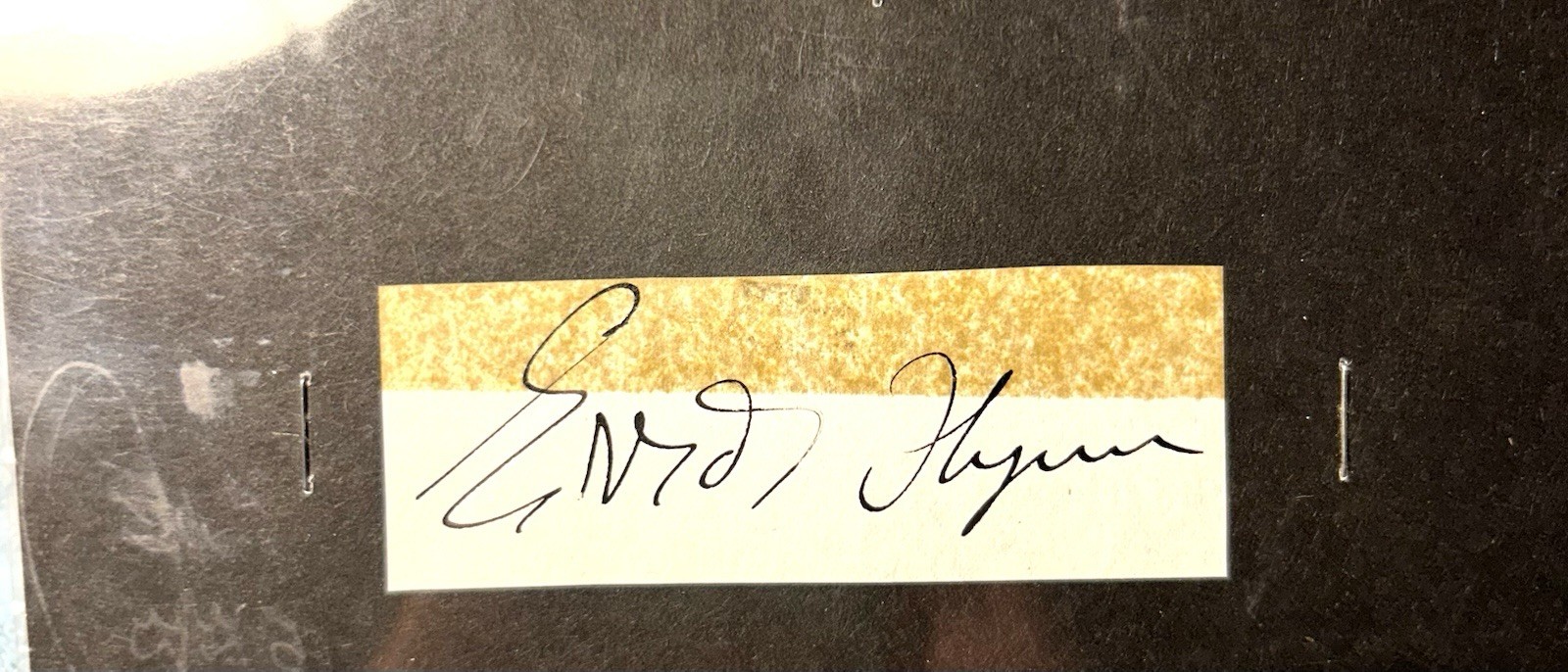 Errol Flynn Signed Vintage Cut Autograph Robin Hood Captain Blood Hollywood
