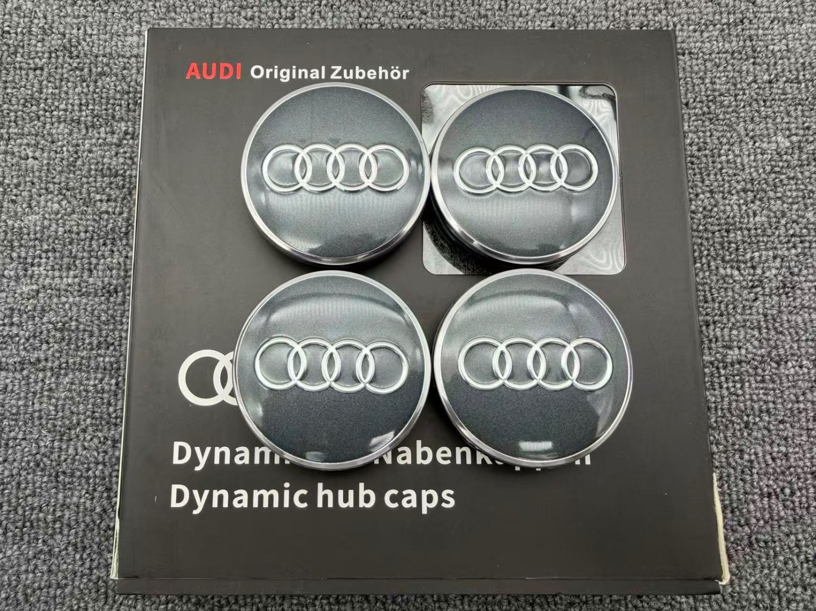 Genuine Style Audi Grey Floating Dynamic Alloy Wheel 61mm Center Hub Cap