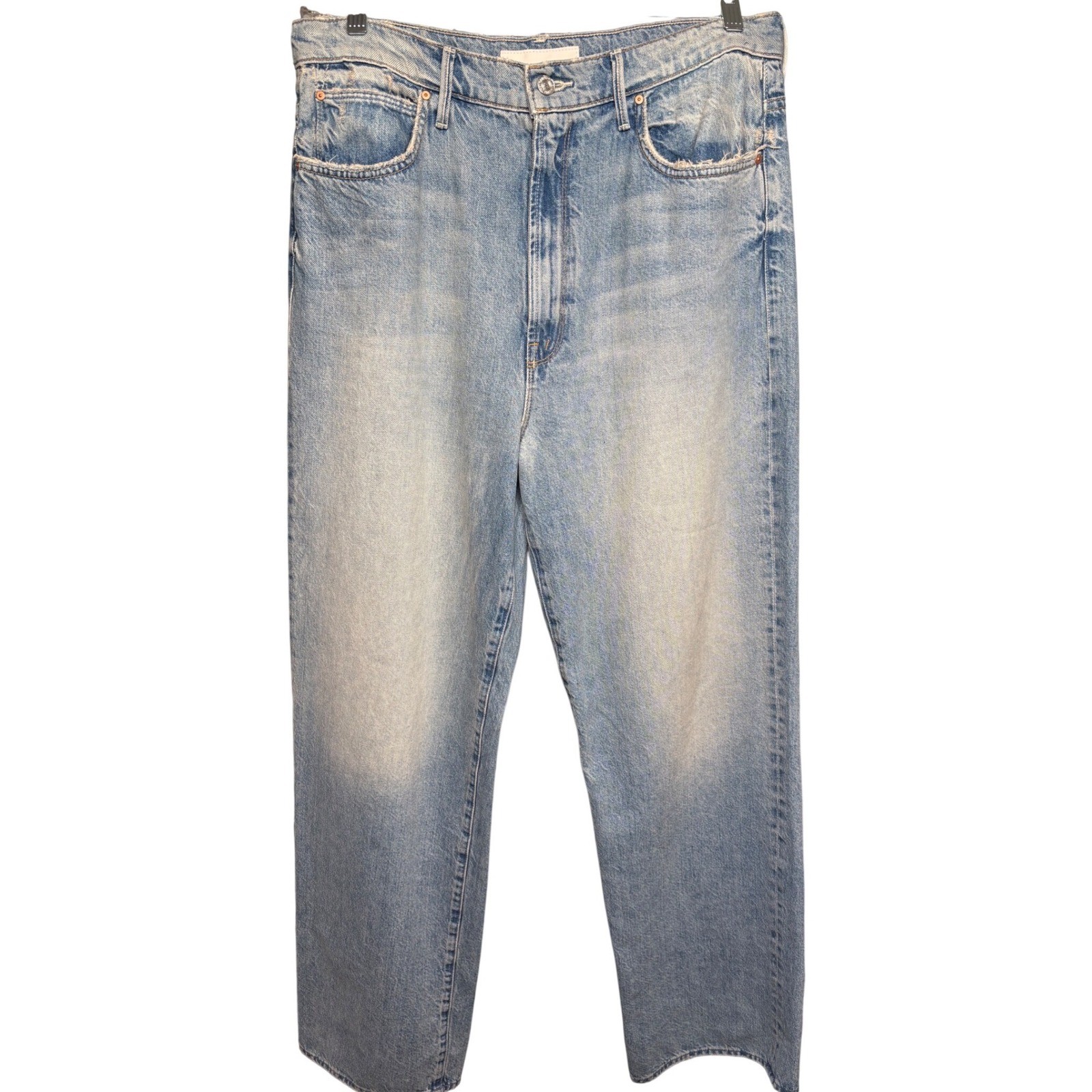 MOTHER SUPERIOR Womens Blue HW Tunnel Vision Sneak High Rise Jeans 32 Baggy Luxe