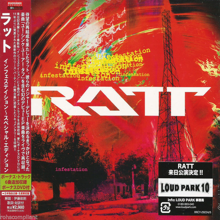 RATT - Infestation + Ratt EP Live - Japan CD+DVD - RATT\'N LIVE - RRCY-29224/5