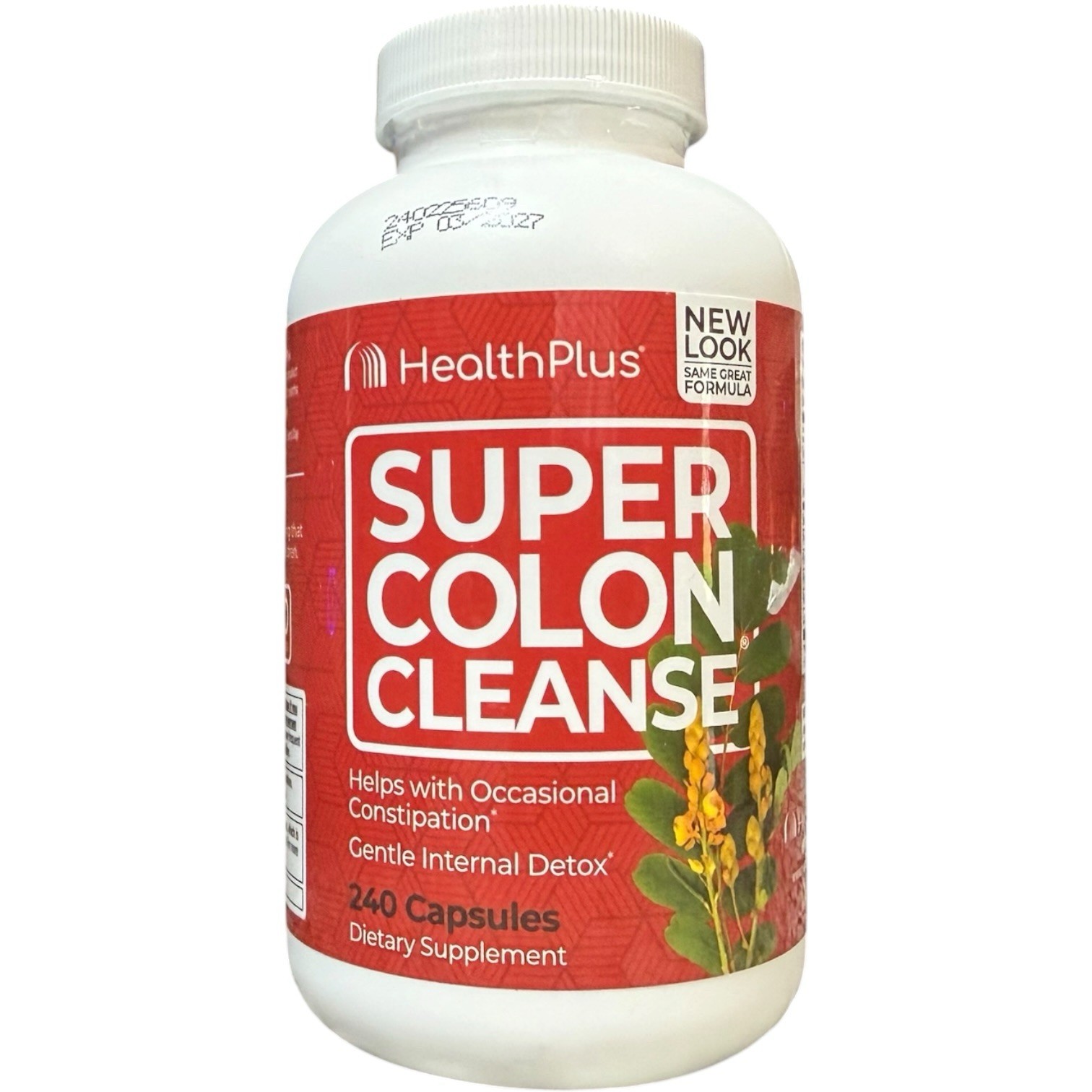 HealthPlus Super Colon Cleanse 240 Capsules Digestive Support Exp 03/2028+