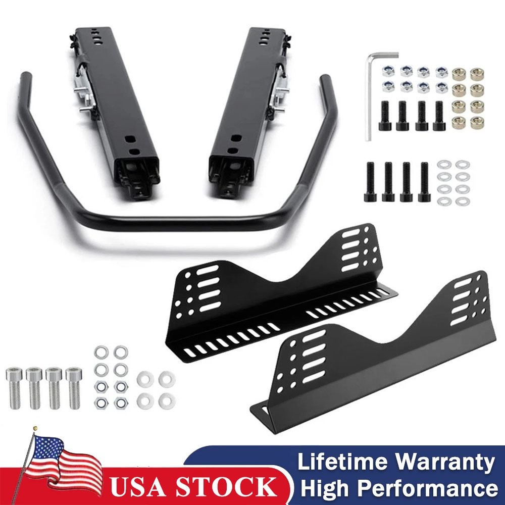 Universal Racing Seat Bracket with Seat Slider, Side Mounting Bracket Track Kits