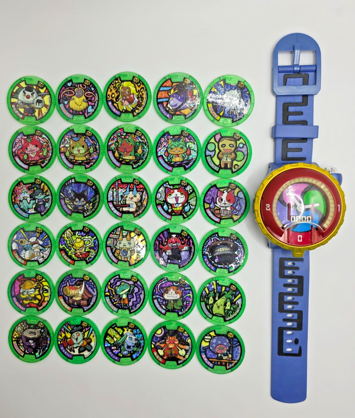 Bandai DX Yo-kai Watch Model Zero + 30 Green Z Medals Japanese Tested Working