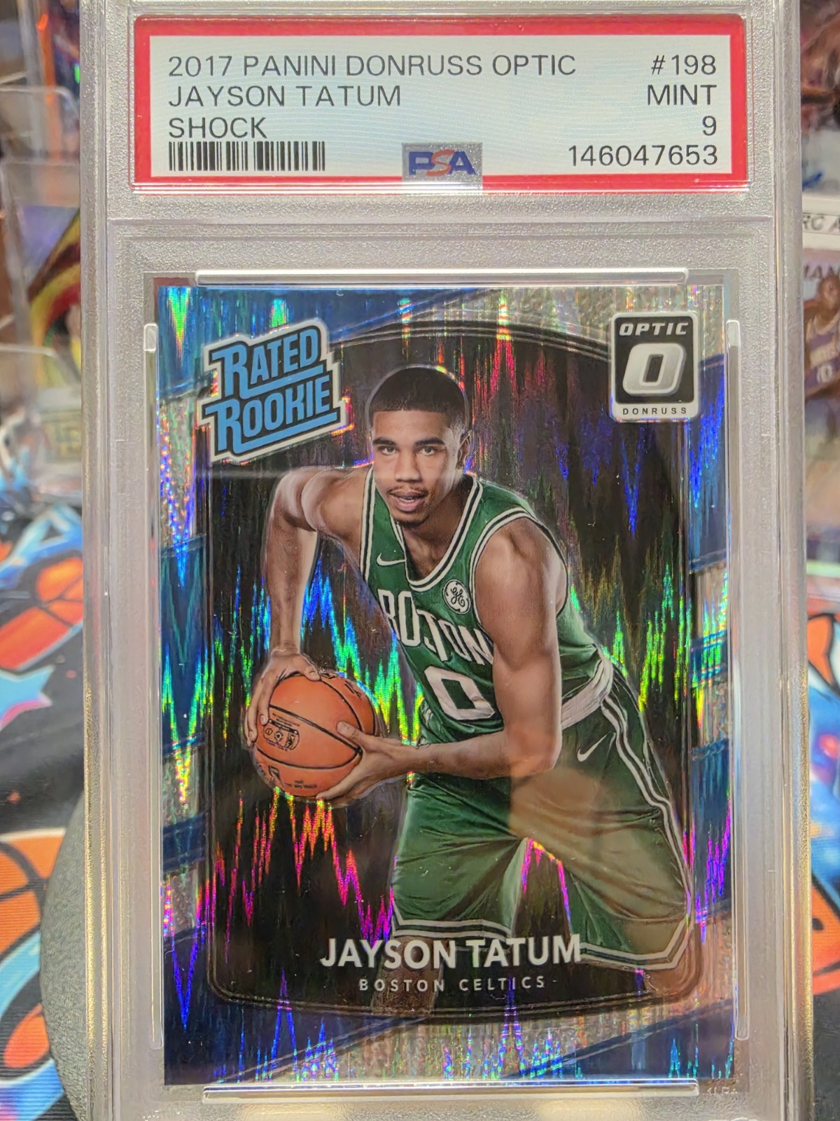 2017-18 Panini Donruss Optic - Rated Rookie Jayson Tatum #198 Shock Prizm (RC) 2017-18 Panini Donruss Optic - Rated Rookie Jayson Tatum #198 Shock Prizm (RC)