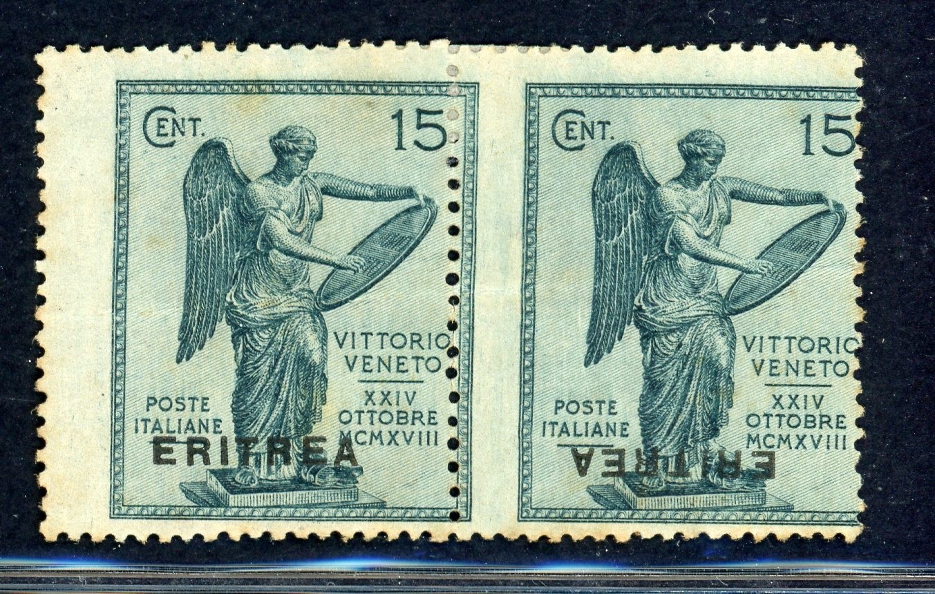 Eritrea - 1922 - 15 cent Victory (Saxon 52) - horizontal pair new