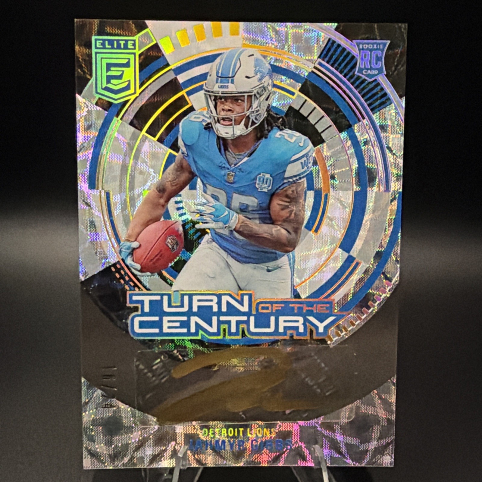 2023 Panini - Turn of the Century Auto RC Jahmyr Gibbs #TC-JAH Black Gold /24 