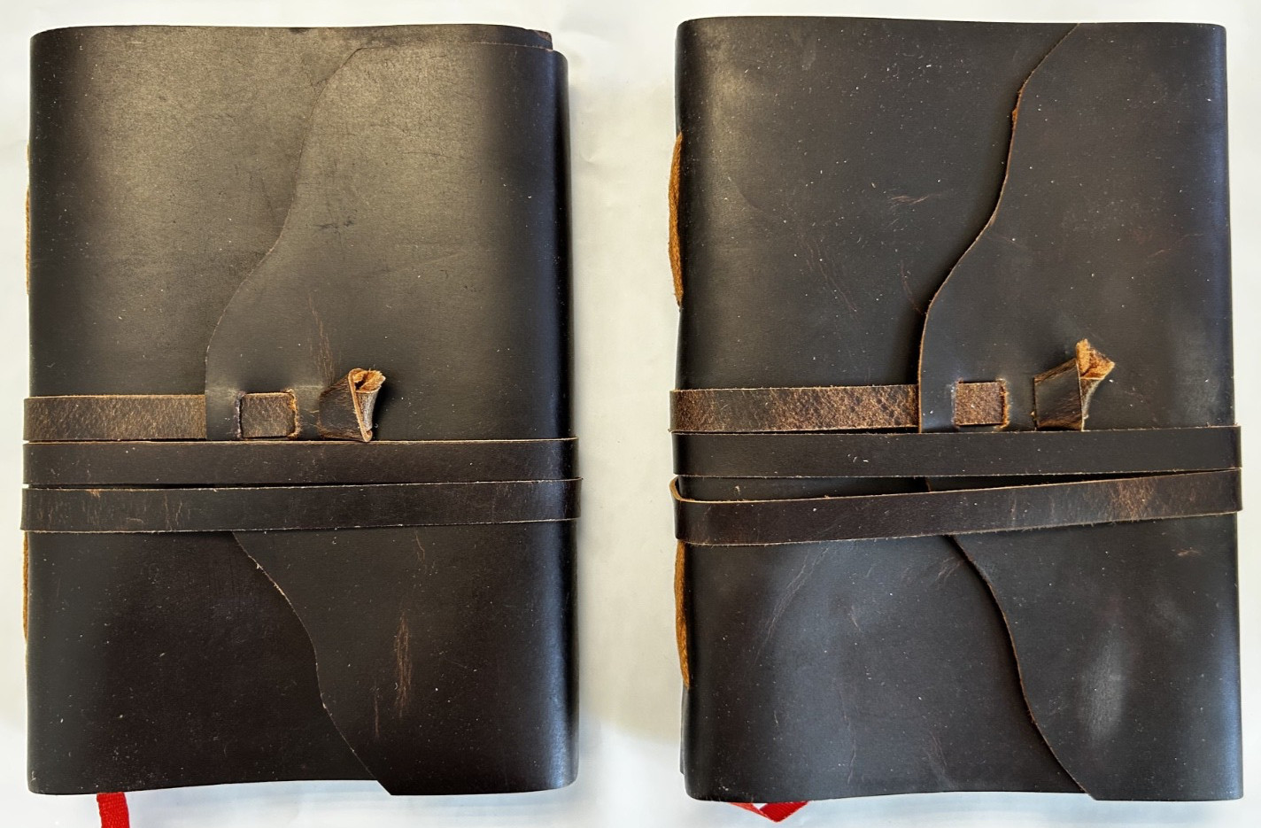 2-Pack Dark Tan Vintage Handmade Genuine Leather Notebook Journal 110 Pages NEW 2-Pack Dark Tan Vintage Handmade Genuine Leather Notebook Journal 110 Pages NEW
