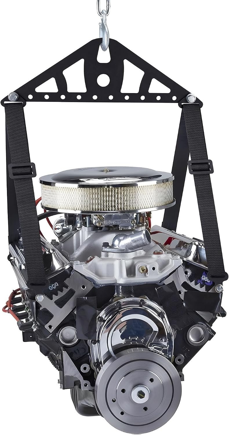 Heavy-Duty Engine Lifting Sling 2-Point Or 4-Point Adjustable Nylon Straps Steel