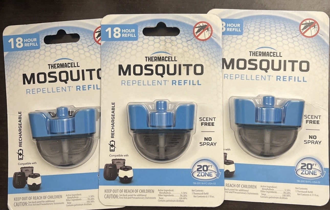 3 x LOT Thermacell Mosquito Repellent Refills 18 Hours ER118 Pack Cartridges 3 x LOT Thermacell Mosquito Repellent Refills 18 Hours ER118 Pack Cartridges