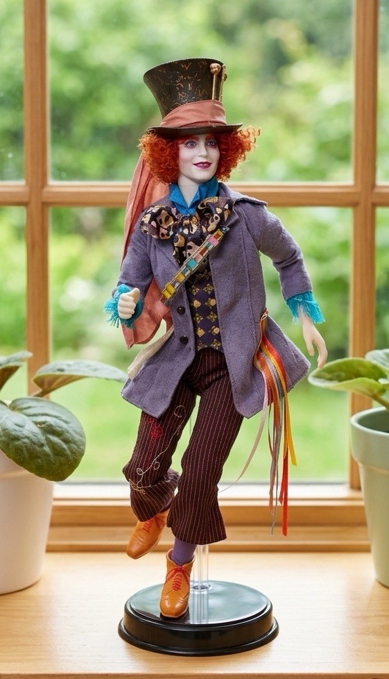2010 Johnny Depp Mattel Barbie Collector Mad Hatter from Alice in Wonderland.