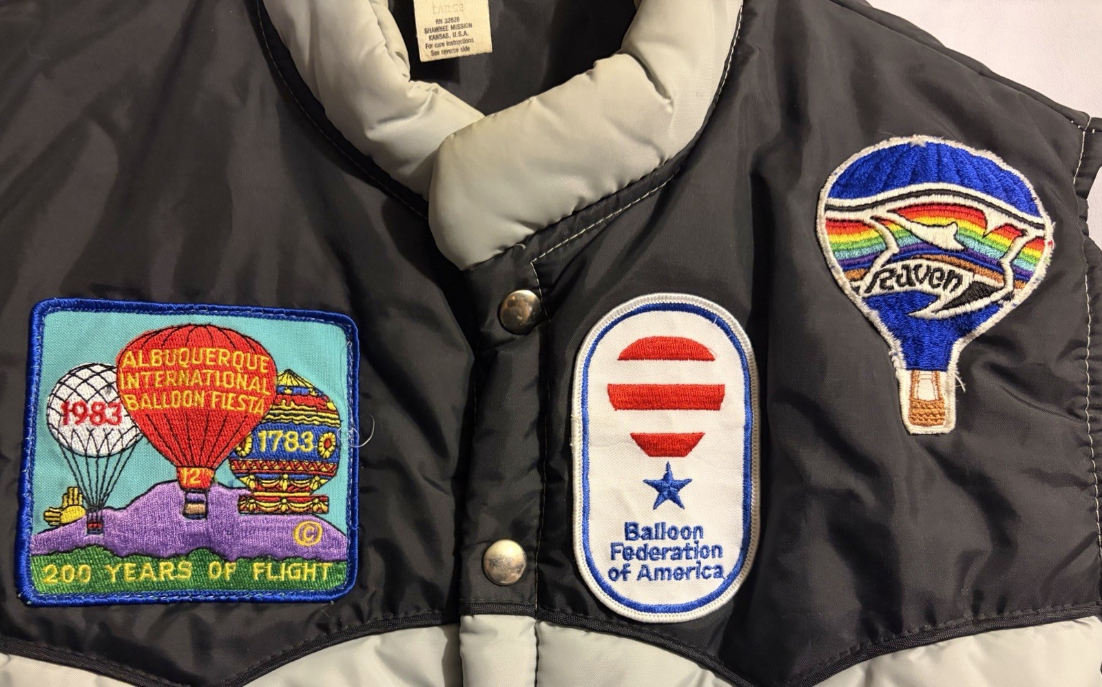 Vintage 1983 Albuquerque Balloon Fiesta Puffer Vest Swingster Made in USA