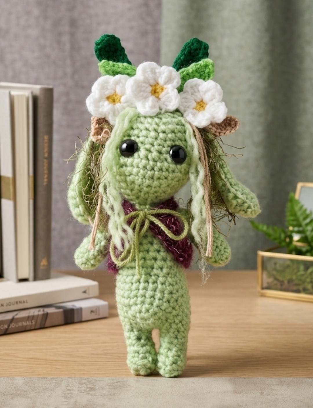 Flora handmade Amigurumi Crochet Plush Doll Impkin 