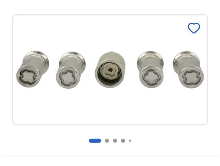 Ford Wheel Locks Chrome Plated for Exposed Lugs SKU: EK4Z1A043A