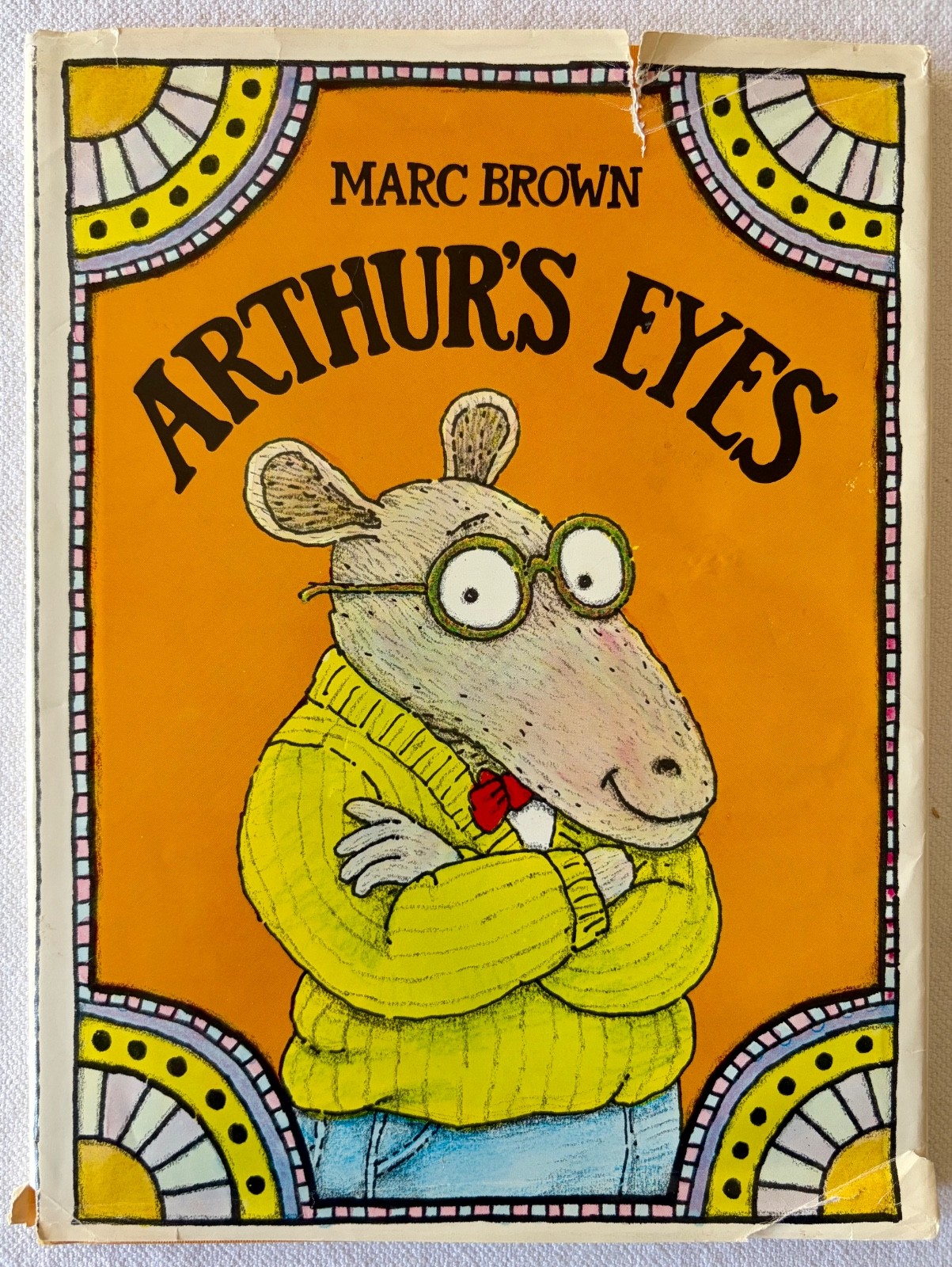 Marc Brown\'s Arthur\'s Eyes, SIGNED vintage hardcover (1979) original drawing