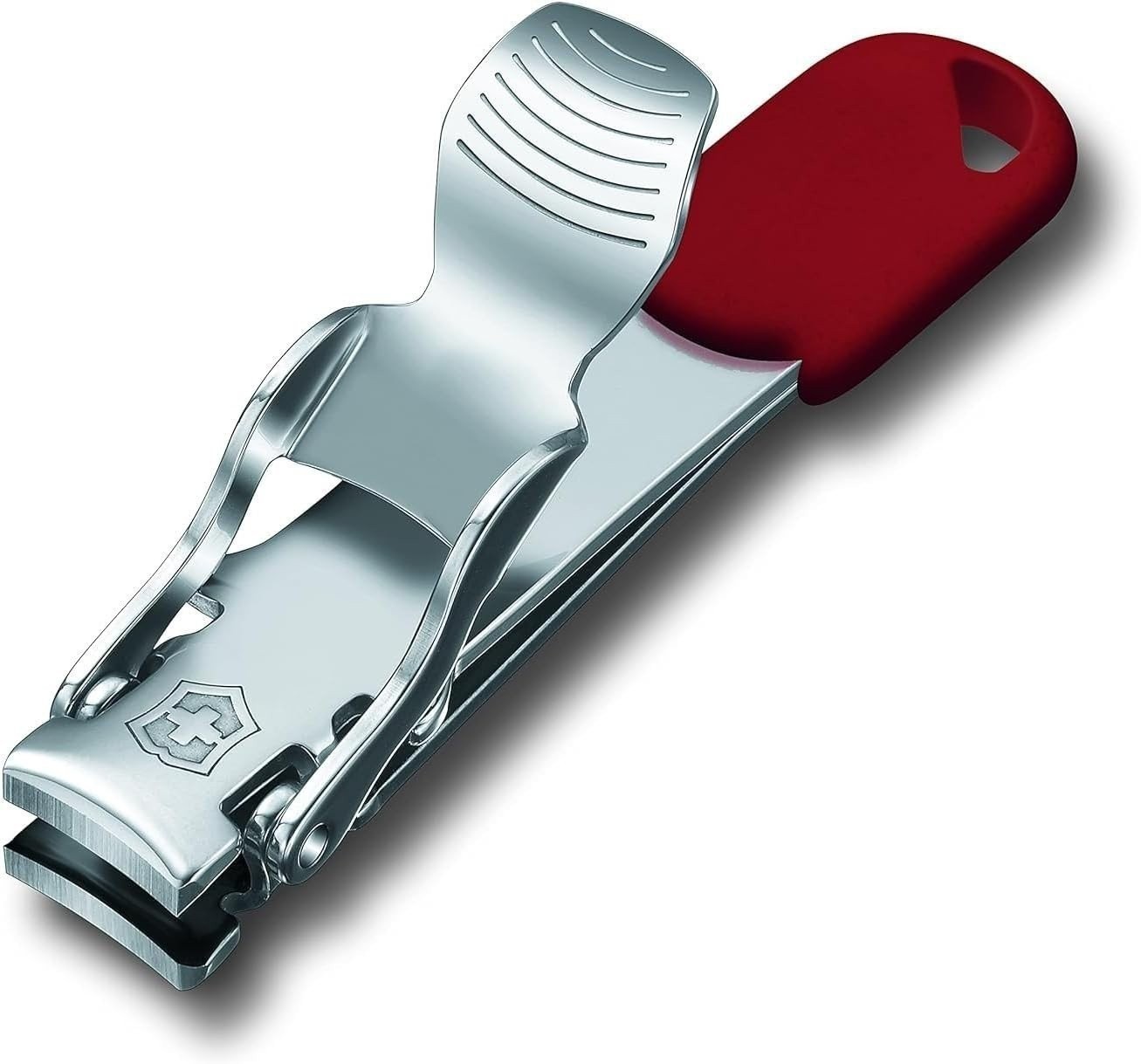 Victorinox Swiss Made Red Nail Clipper With Lanyard Hole - Stainless Steel