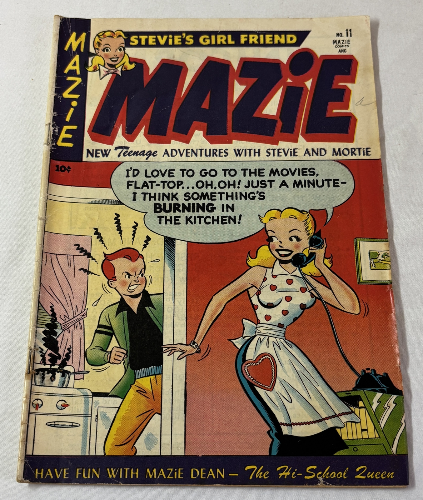 1953 Harvey MAZIE #11 ~ lower grade, paper doll uncut