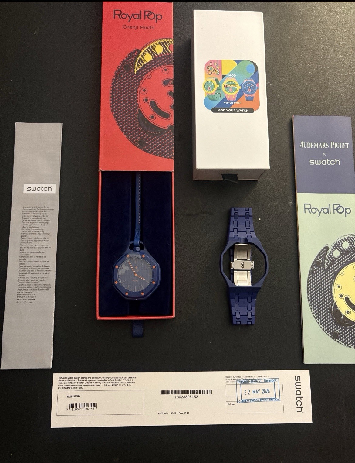 Ap x swatch royal pop ORENJI HACHI