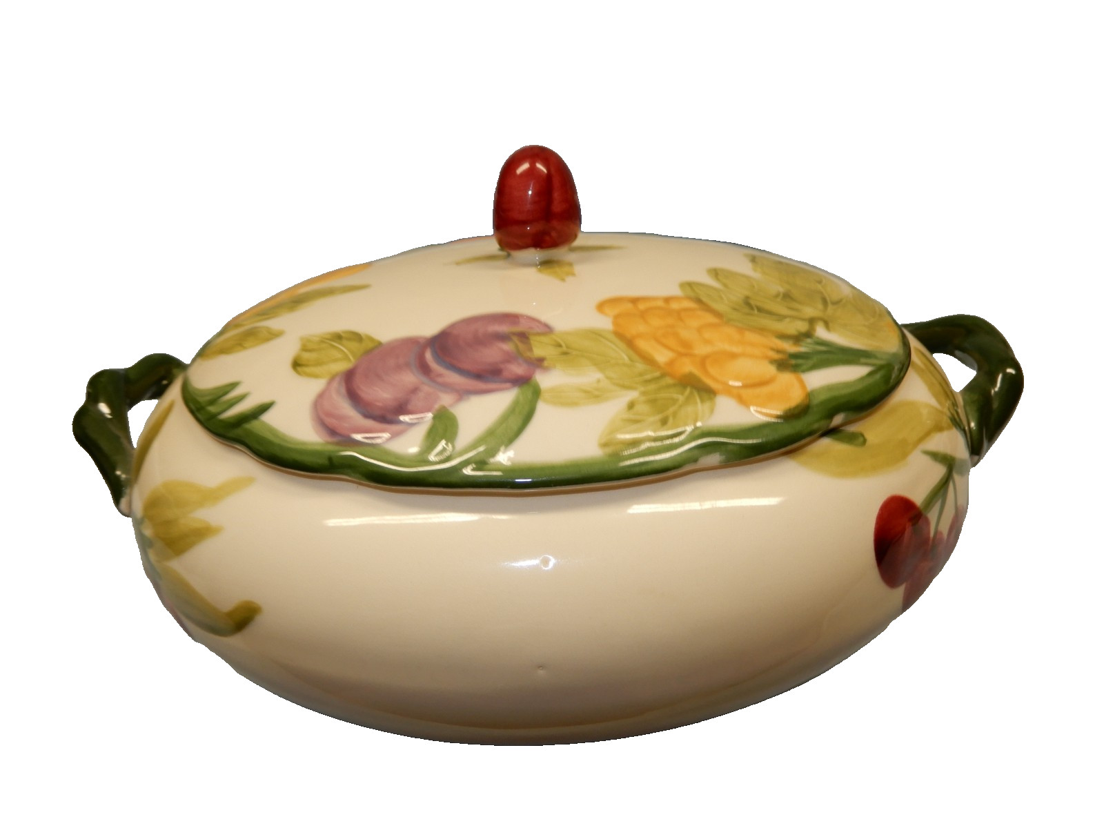 Vintage Rare FRANCISCAN FRESH FRUIT COVERED VEGETABLE BOWL NEVER USED