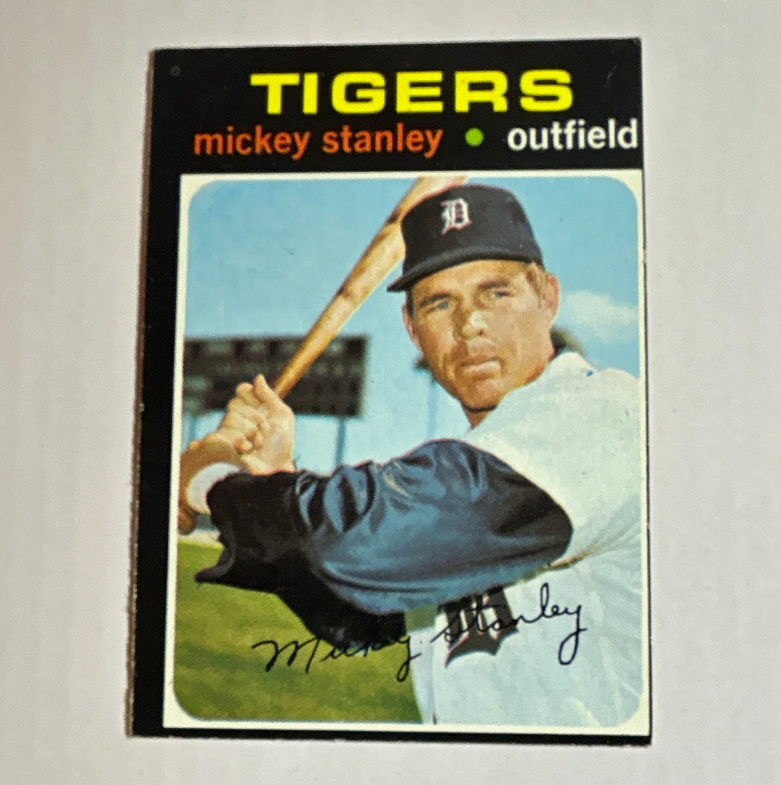 Topps 1971 Topps Mickey Stanley #524 Detroit Tigers MLB Baseball Card Topps 1971 Topps Mickey Stanley #524 Detroit Tigers MLB Baseball Card